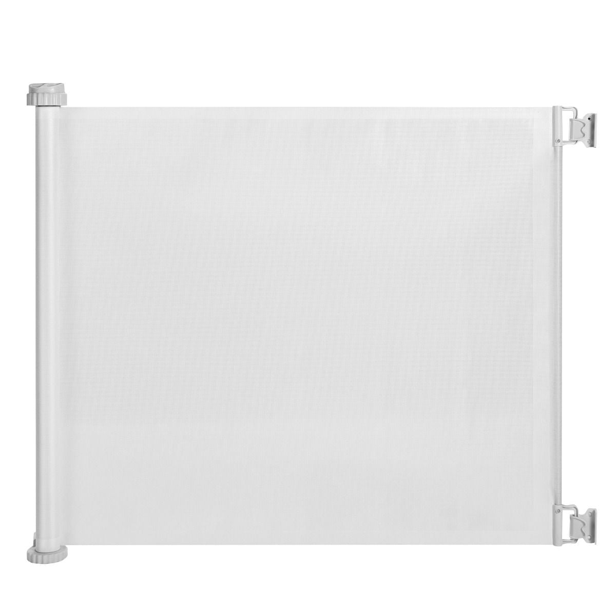 Cerca Para Niños Retráctil 0-140 Cm Valla De Seguridad Para Mascotas Panel Para Puerta Entrada Escalera 142 X 85,5 Cm Blanco