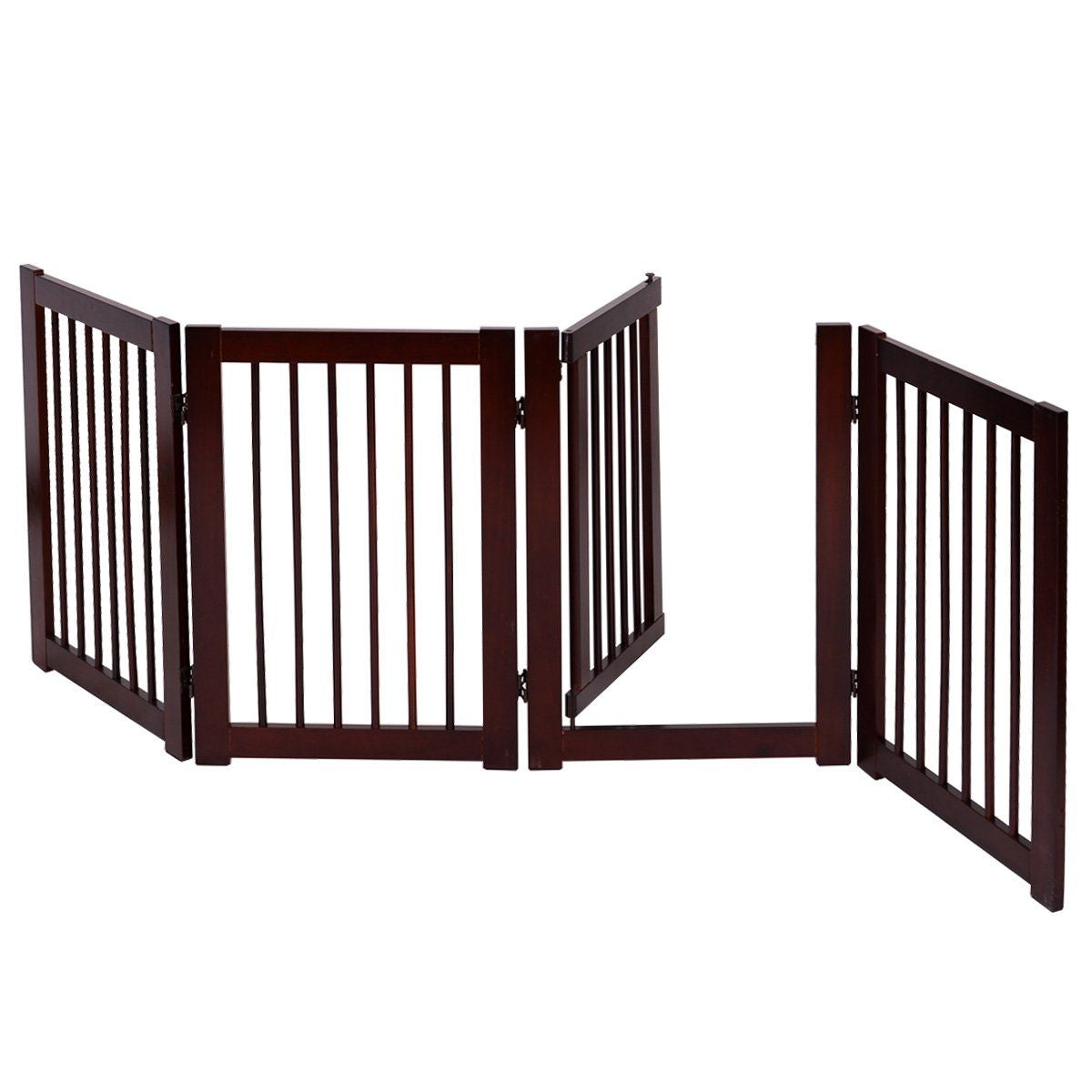 Puerta Plegable Para Perro De Madera Barrera De Seguridad Para Perro 4 Piezas 203 X 76 X 1,8Cm